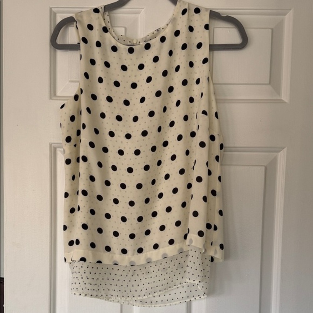 Rose & Olive Black and White Polka Dot Blouse
